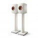 KEF LS50 Meta Speakers (Pair), Mineral White w/Stands