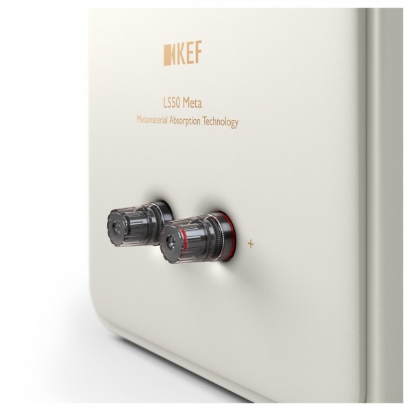KEF LS50 Meta Speakers (Pair), Mineral White binding posts