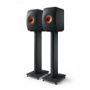 KEF LS50 Meta Speakers (Pair), Carbon Black with Stands