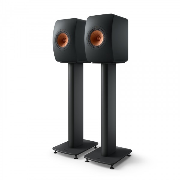 KEF LS50 Meta Speakers (Pair), Carbon Black w/Stands