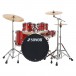 Sonor AQX 22'' 5pc Drum Kit w/Hardware, Red Moon Sparkle