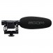 Zoom M3 Shotgun Microphone For Cameras - Side with Windscreen
