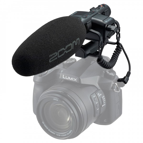 Zoom M3 MicTrack - Angled on Camera (Camera Not Included)