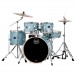 Mapex Venus 20'' 5pc Drum Kit, Aqua Blue - Angle