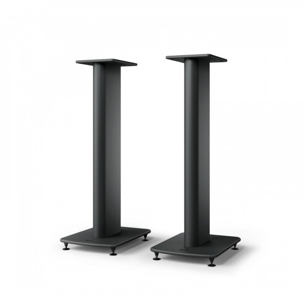 KEF S2 Speaker Stands (Pair), Carbon Black Front View