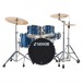 Sonor AQX 22'' 5pc Drum Kit w/Hardware, Blue Ocean Sparkle