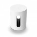 Sonos Sub Mini, White from above with view of inward firing woofers