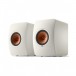 KEF LS50W MKII Wireless Speakers (Pair), Mineral White Side View