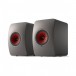 KEF LS50W MKII Wireless Speakers (Pair), Titanium Grey Side View