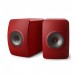 KEF LS50W MKII Special Edition Wireless Speakers (Pair), Crimson Red Pair View