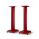 KEF S2 Special Edition Speaker Stands (Pair), Crimson Red Front View