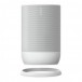 Sonos MOVE Portable Smart Speaker, White charging pad