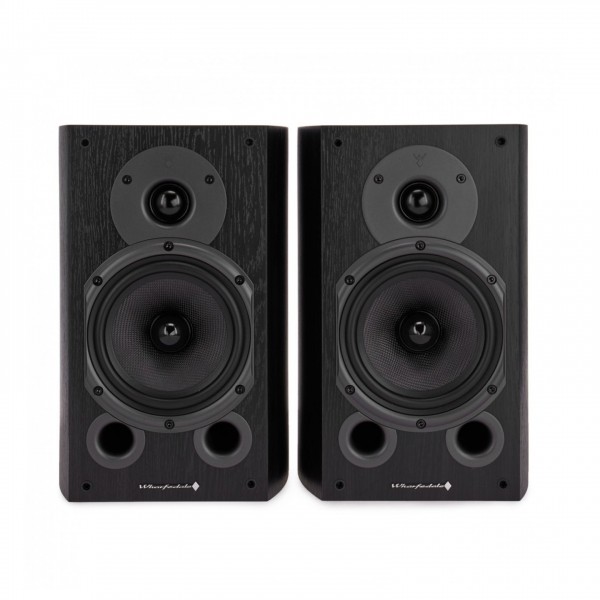 Wharfedale Diamond 9.1 HCP 5.1 Speaker Package, Black Bookshelf Front View