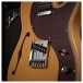 Knoxville Semi-Hollow Electric Guitar by Gear4music, Butterscotch