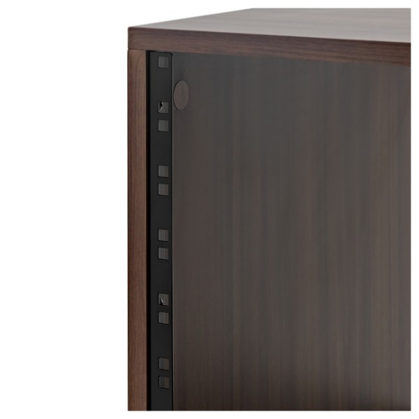 3 Tier Pro Audio Studio Desk + Rack Cabinet, Walnut