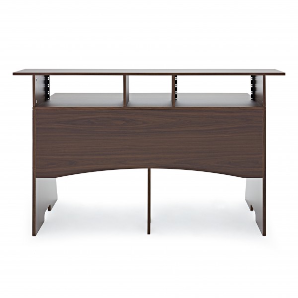 3 Tier Pro Audio Studio Desk + Rack Cabinet, Walnut