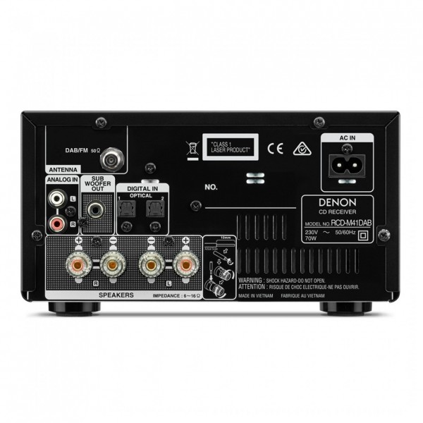 DISC. Denon RCD-M41 DAB Micro System Black with Q 3020i Bookshelf