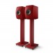 KEF LS50W MKII Special Edition Speakers (Pair), Crimson Red w/Stands