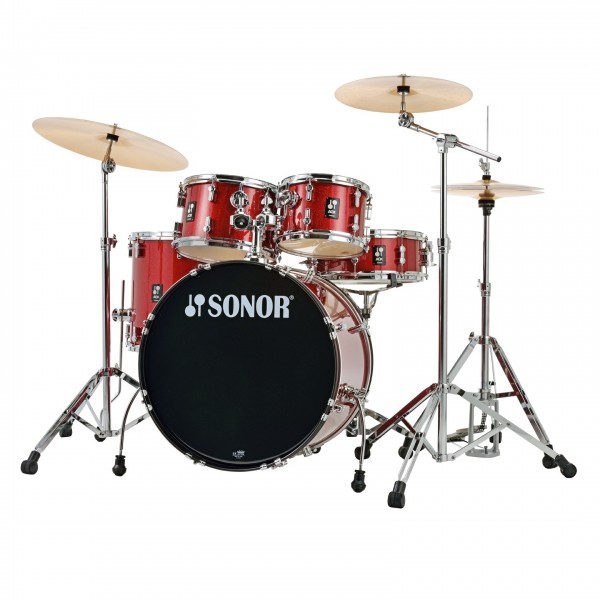 Sonor AQX 22'' 5pc Drum Kit  Red Moon Sparkle left