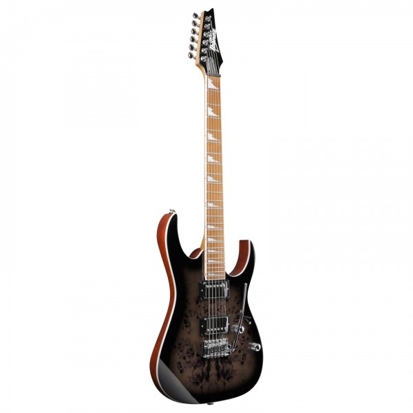 Ibanez GRG220PA1, Transparent Brown Black Burst contour