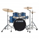 Sonor AQX 20'' 5pc Drum Kit w/Hardware, Blue Ocean Sparkle
