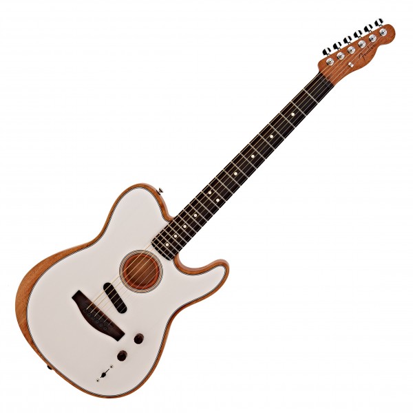 Fender acoutasonicplayer Telecaster ホワイト Fender Acoustasonic Player Telecaster, Arctic White - Ex Demo at