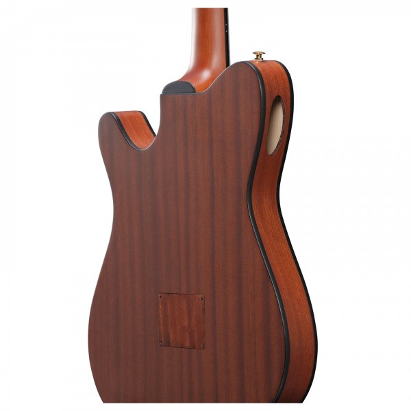 Ibanez FRH10N, Natural Flat close up back angle