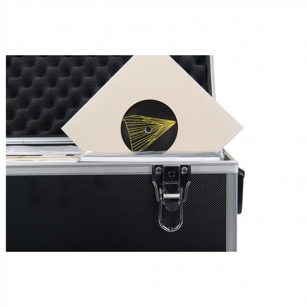 Acc-Sees Pro Vinyl 45 Case MKII Black closeup on locks