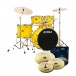 Tama Imperialstar 22'' 5pc Drum Kit w/Cymbals, Electric Yellow
