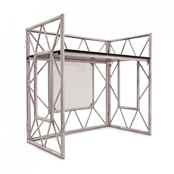 Professional DJ Booth with Corner Shelves by Gear4music
