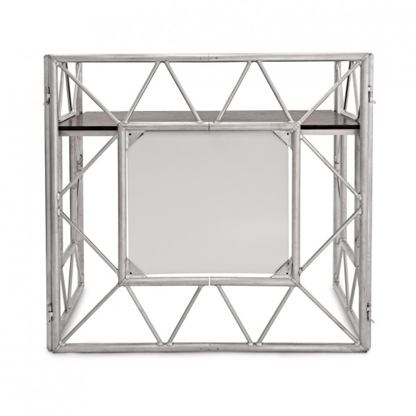 Professional DJ Booth with Corner Shelves by Gear4music