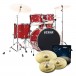 Tama Imperialstar 22'' 5pc Drum Kit w/Cymbals, Burnt Red Mist