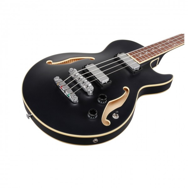 Ibanez AGB200 Artcore, Black Flat - Angled Front
