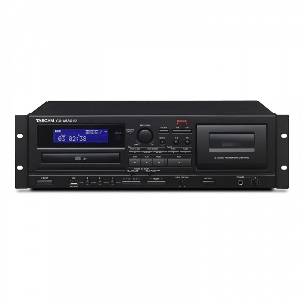 Tascam CD-A580 v2 CD Player/Cassette Deck /USB Recorder - Front