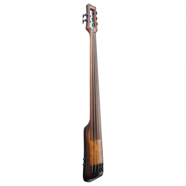 Ibanez UB805 Fretless Bass, Mahogany Oil Burst angle