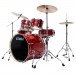 Tama Imperialstar 22'' 6pc Drum Kit w/Cymbals,Burnt Red Mist - Side