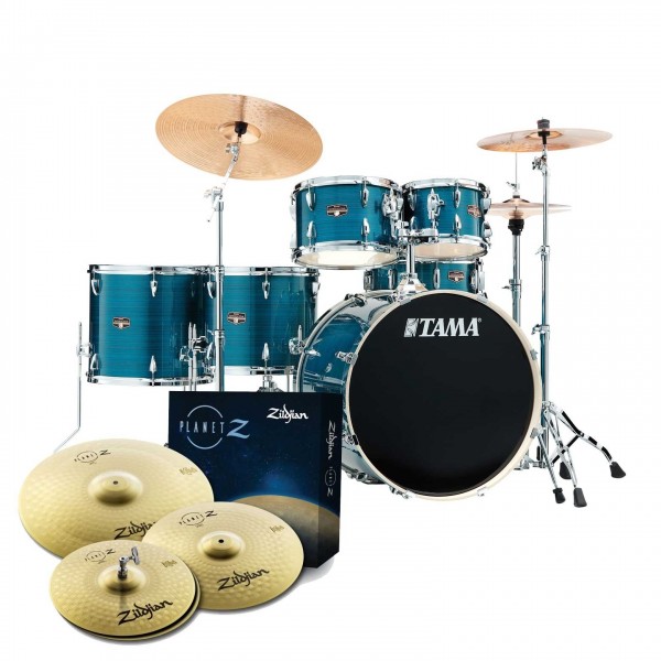 Tama Imperialstar 22'' 6pc Drum Kit w/Cymbals, Hairline Blue