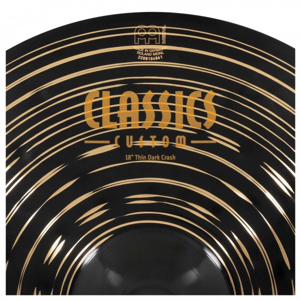 Meinl Classics Custom Dark Thin 18" Crash - Detail