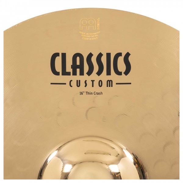 Meinl 16" Classics Custom Thin Crash - Detail
