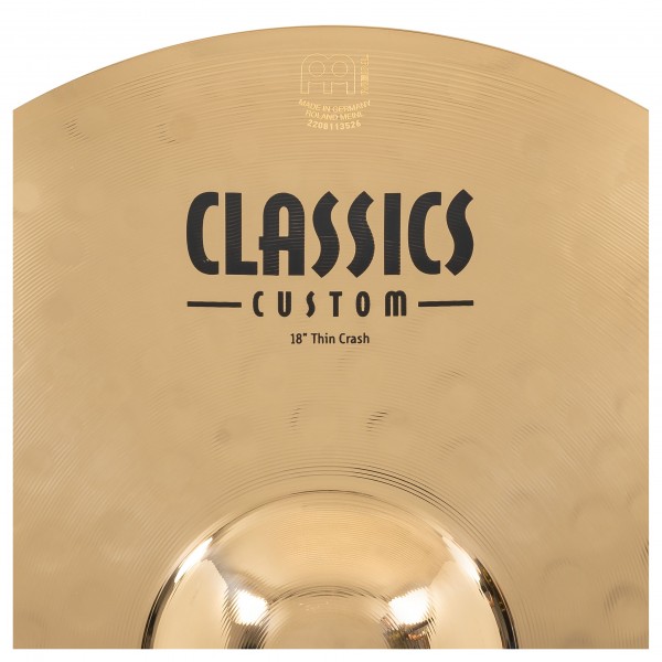 Meinl Classics Custom 18" Thin Crash - Detail
