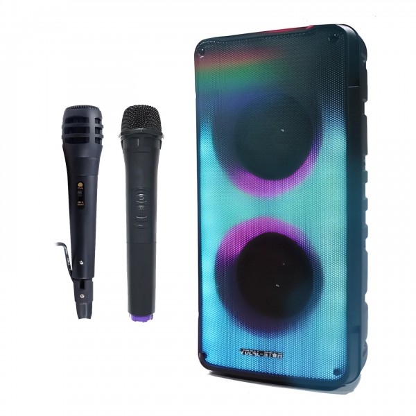 Vocal-Star VS-355BT Portable Bluetooth Karaoke Machine & 2 Mics - Full Contents
