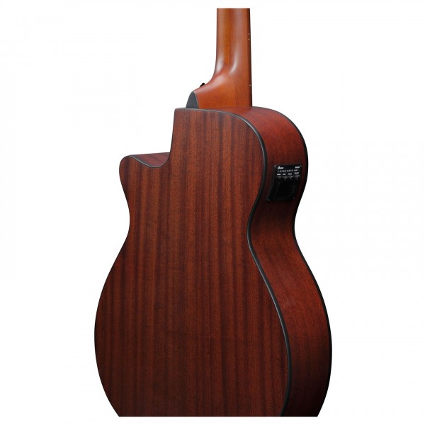 Ibanez AEGB30E, Natural High Gloss close up back angle