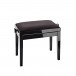 K&M 13901 Piano Bench, Black Velvet, Gloss Black