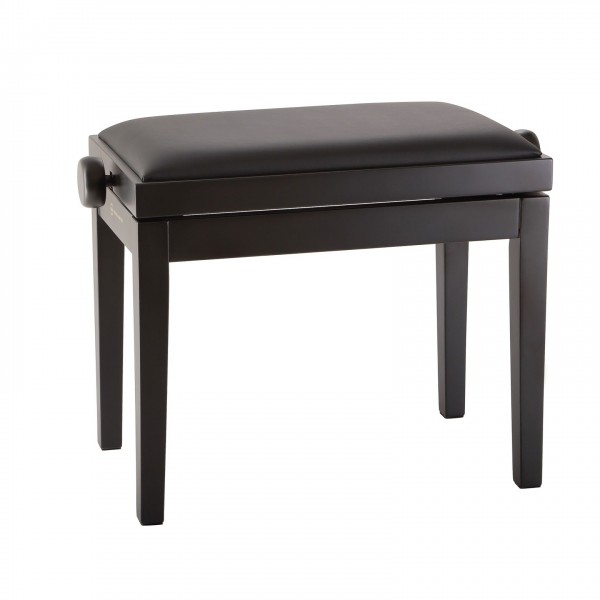 K&M 13970 Piano Bench, Black Imitation Leather, Matt Black