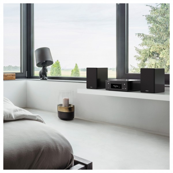 Denon CEOL RCD-N11 Network CD Music System, Black Lifestyle View