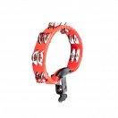 Meinl Headliner Mountable ABS Tambourine Dual Row Steel Jingles, Red