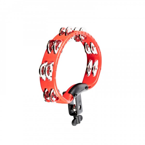 Meinl Headliner Mountable ABS Tambourine Dual Row Steel Jingles, Red