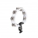 Meinl Headliner Mountable ABS Tambourine Dual Row Steel Jingles White