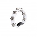 Meinl Headliner HandHeld ABS Tambourine Dual Row Steel Jingles, White