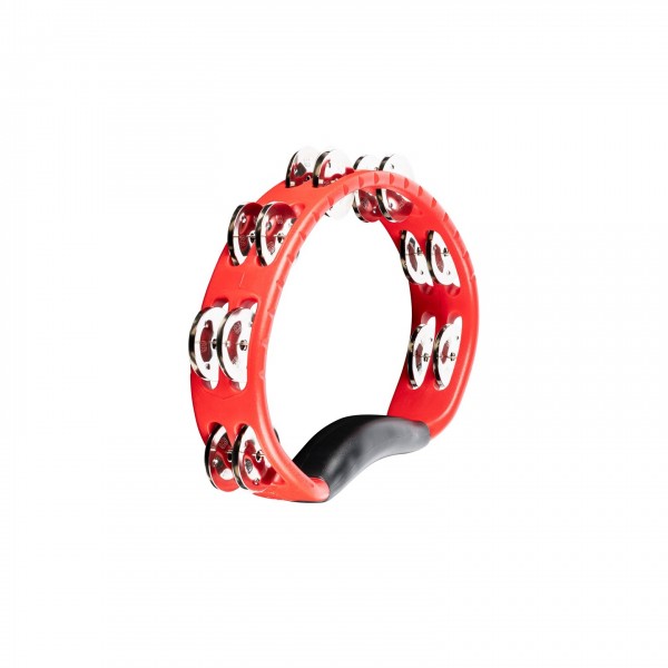 Meinl Headliner HandHeld ABS Tambourine Dual Row Steel Jingles, Red